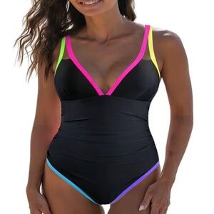One Piece Cross Back Swimsuit